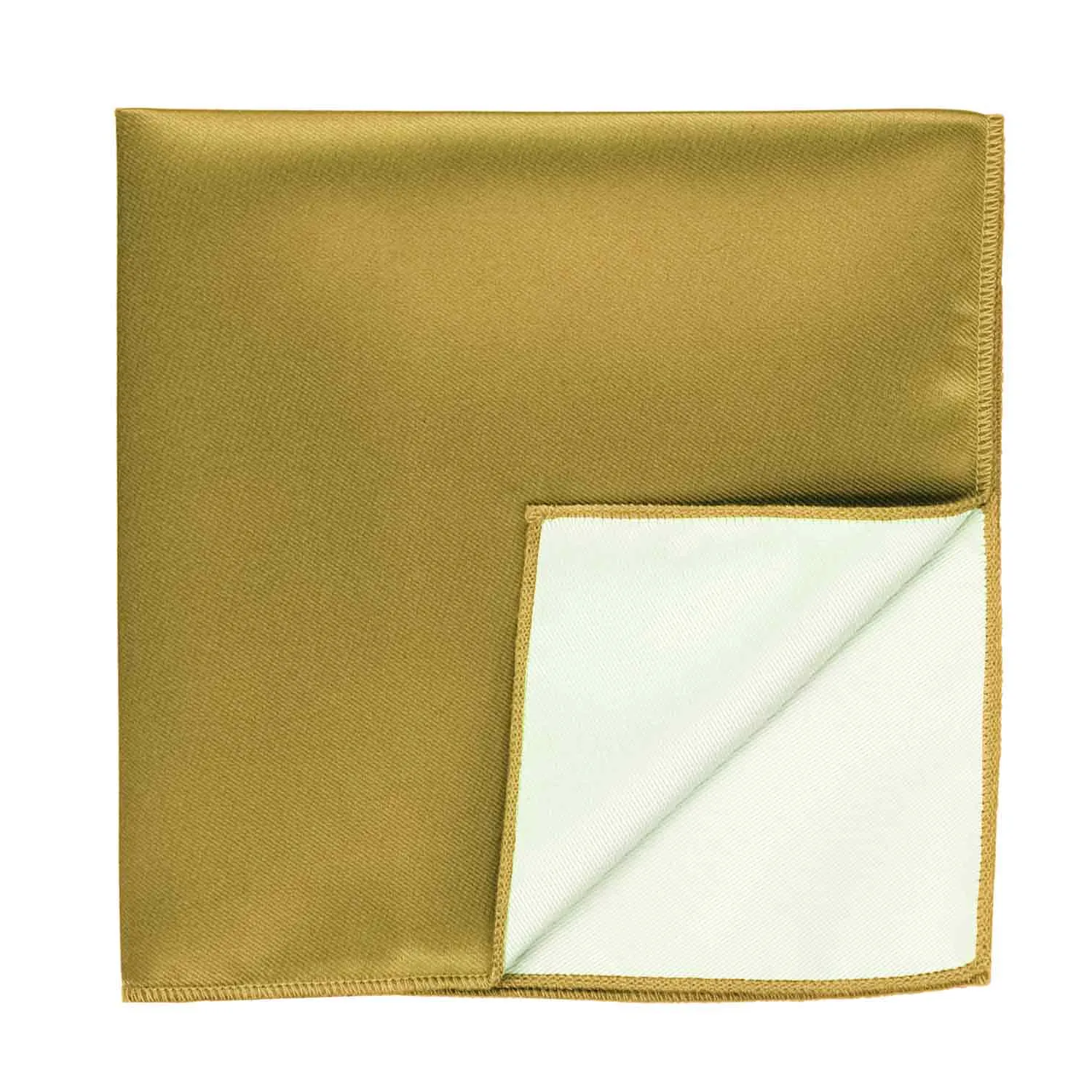 Gold Solid Color Pocket Square sold by TieMart product image thumbnail 2