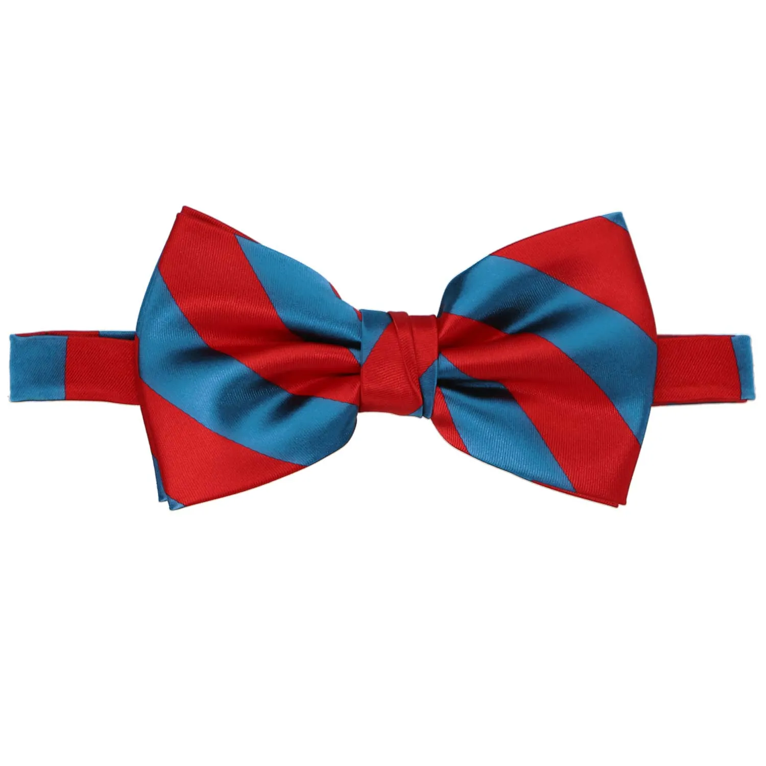 Red and Blue Striped Bow Tie sold by TieMart product image thumbnail 2