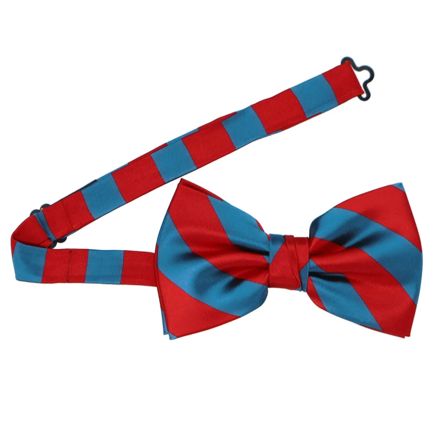 Red and Blue Striped Bow Tie sold by TieMart product image thumbnail 3