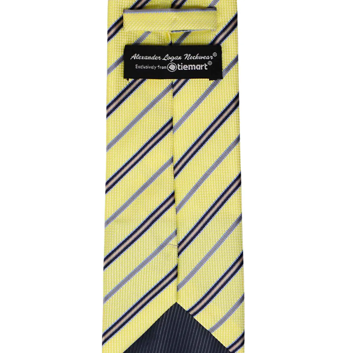 Yellow Hartwell Striped Necktie sold by TieMart product image thumbnail 4