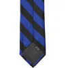 Royal Blue and Black Extra Long Striped Tie sold by TieMart