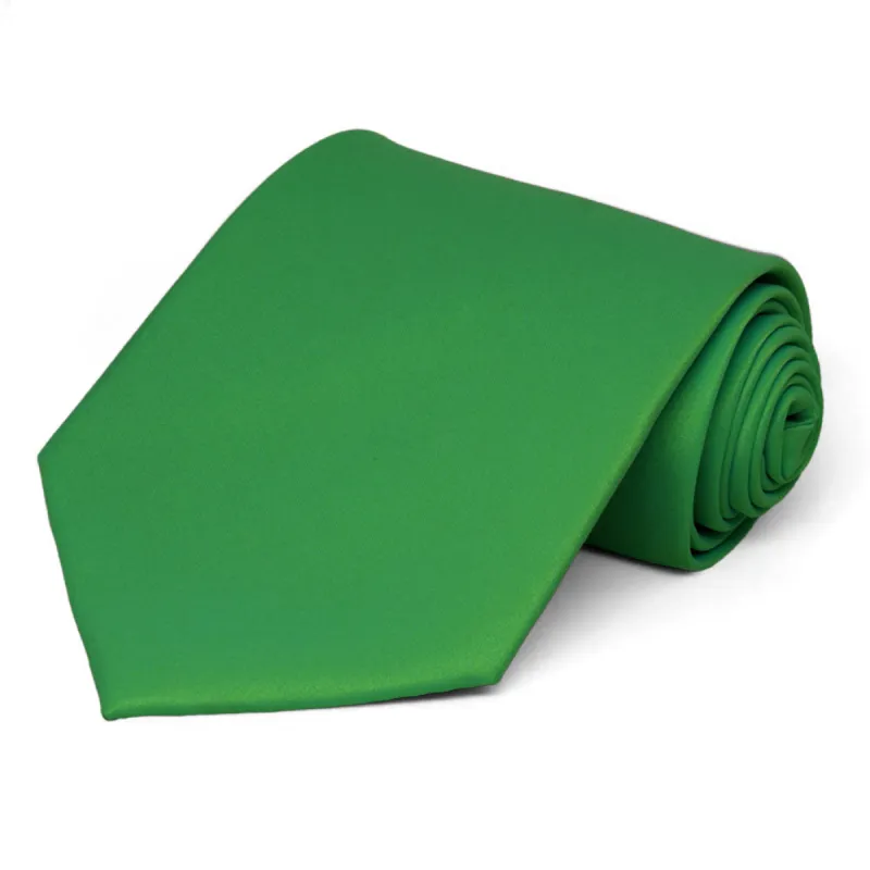 Irish Green Solid Color Necktie sold by TieMart