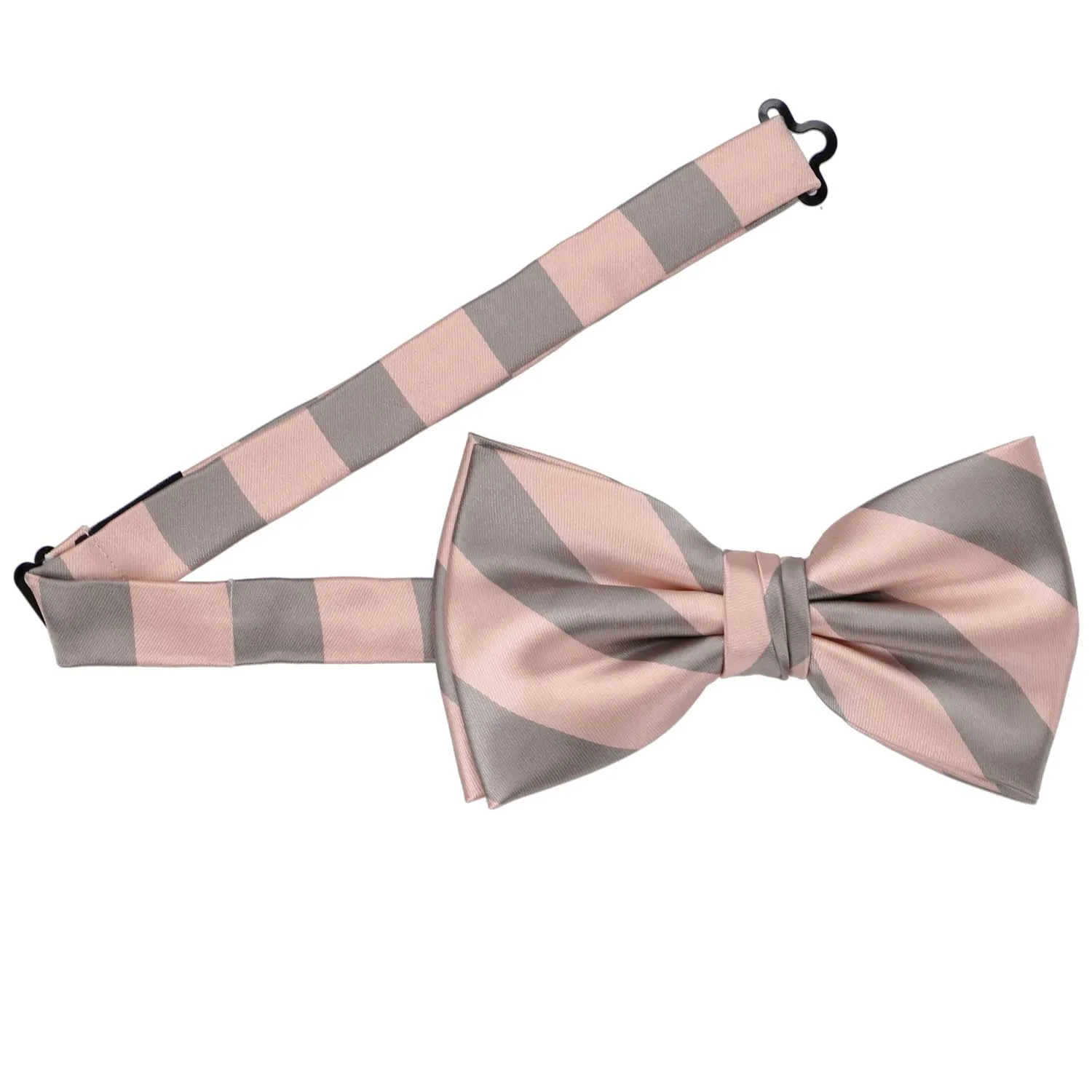 Petal and Portobello Striped Bow Tie sold by TieMart product image thumbnail 3