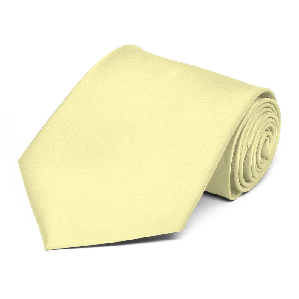 Light Yellow Solid Color Necktie sold by TieMart