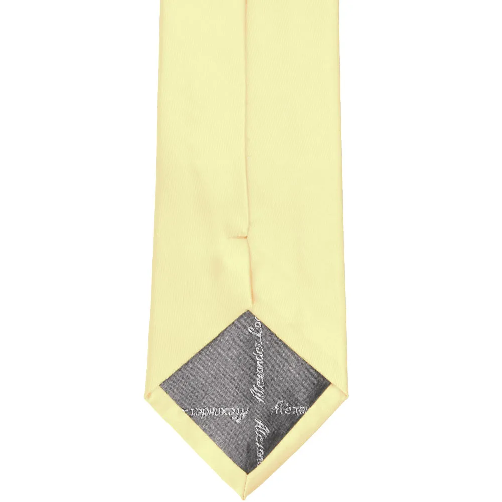 Light Yellow Solid Color Necktie sold by TieMart product image thumbnail 4
