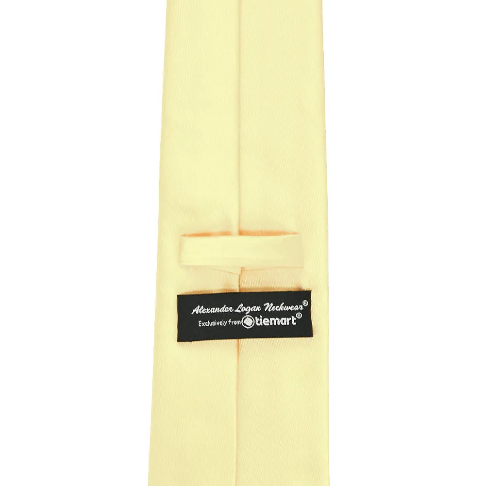 Light Yellow Solid Color Necktie sold by TieMart product image thumbnail 3