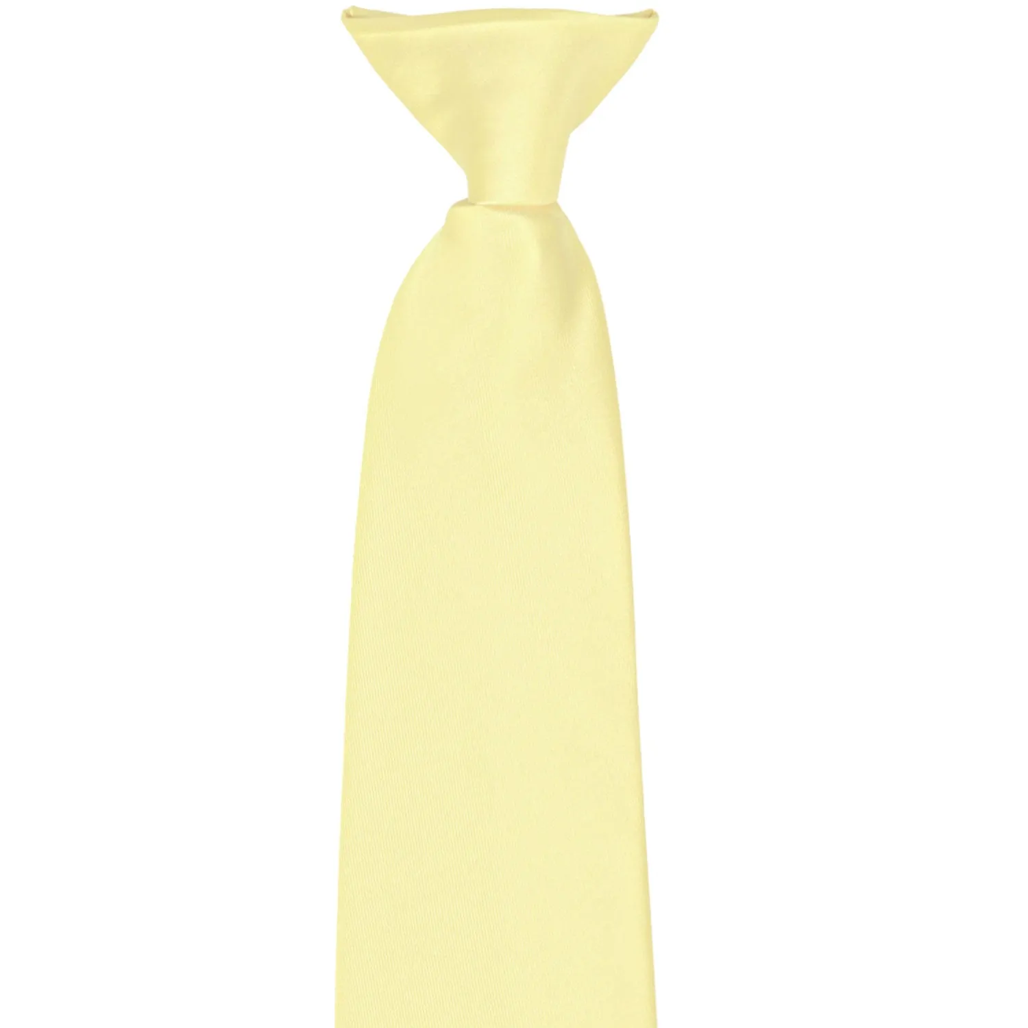 Light Yellow Solid Color Clip-On Tie sold by TieMart product image thumbnail 2