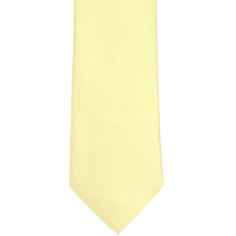 Light Yellow Solid Color Clip-On Tie sold by TieMart product image thumbnail 3