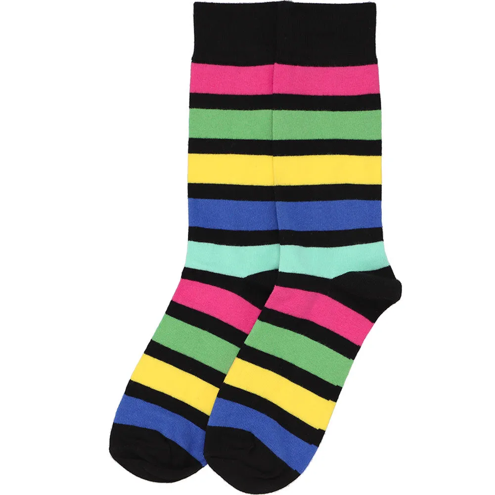 Men's Crazy Striped Socks, Bright Tones sold by TieMart product image thumbnail 3