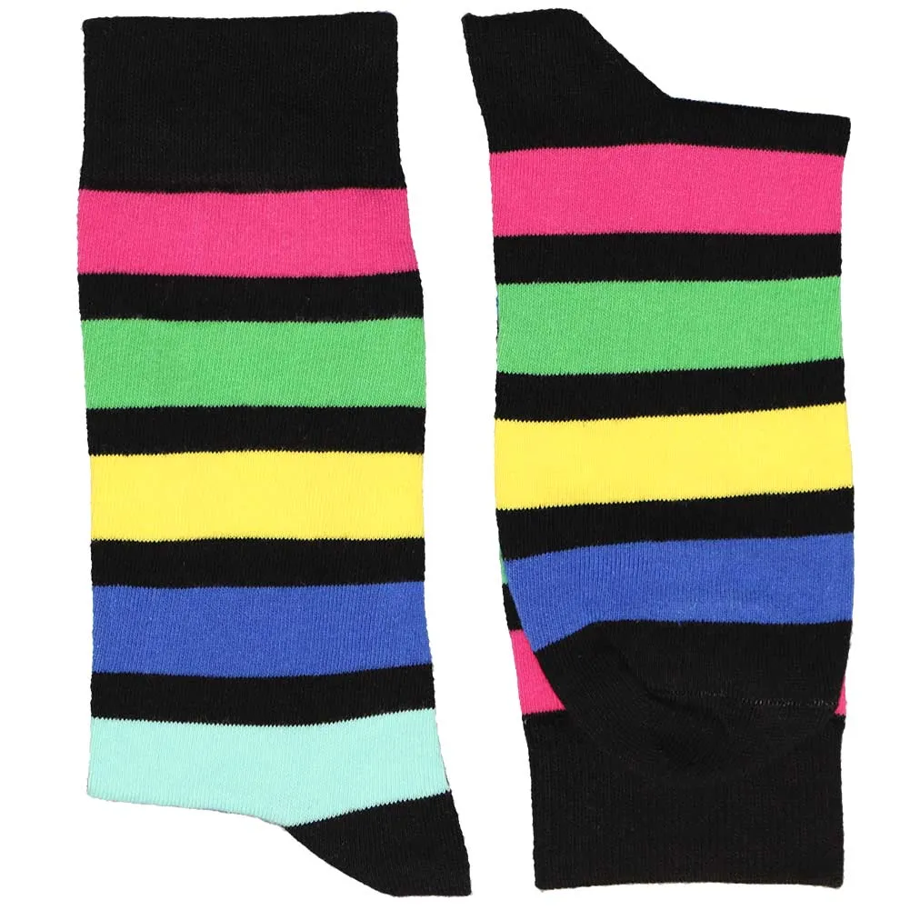 Men's Crazy Striped Socks, Bright Tones sold by TieMart product image thumbnail 2