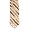 Golden Yellow Kenneth Striped Silk Slim Necktie sold by TieMart