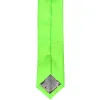Hot Lime Green Skinny Solid Color Necktie, 2" Width sold by TieMart