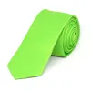 Hot Lime Green Skinny Solid Color Necktie, 2" Width sold by TieMart