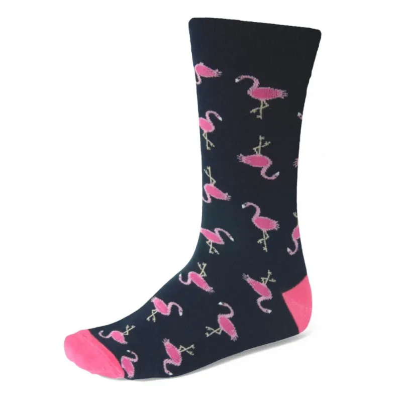 Men's Pink Flamingo Socks sold by TieMart