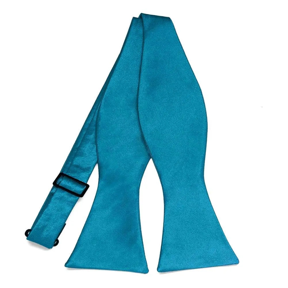 Caribbean Blue Self-Tie Bow Tie sold by TieMart