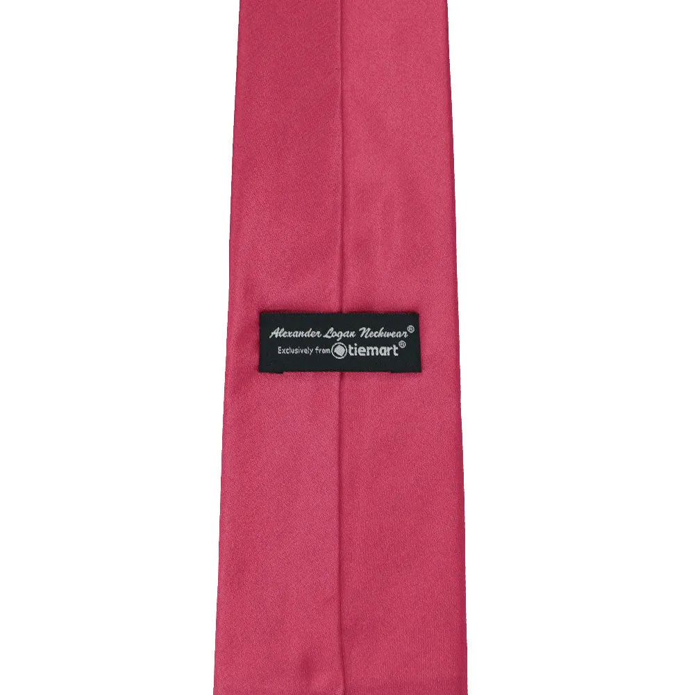 Ruby Red Solid Color Necktie sold by TieMart product image thumbnail 3