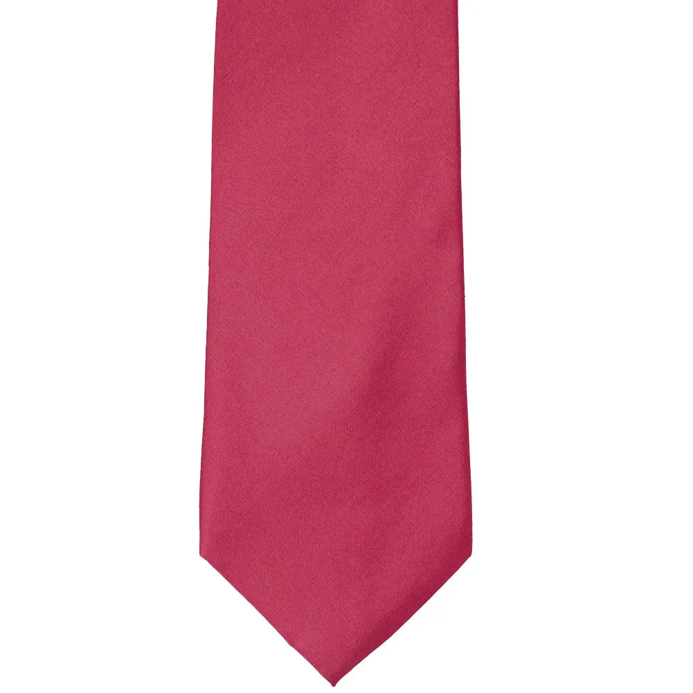 Ruby Red Solid Color Necktie sold by TieMart product image thumbnail 2
