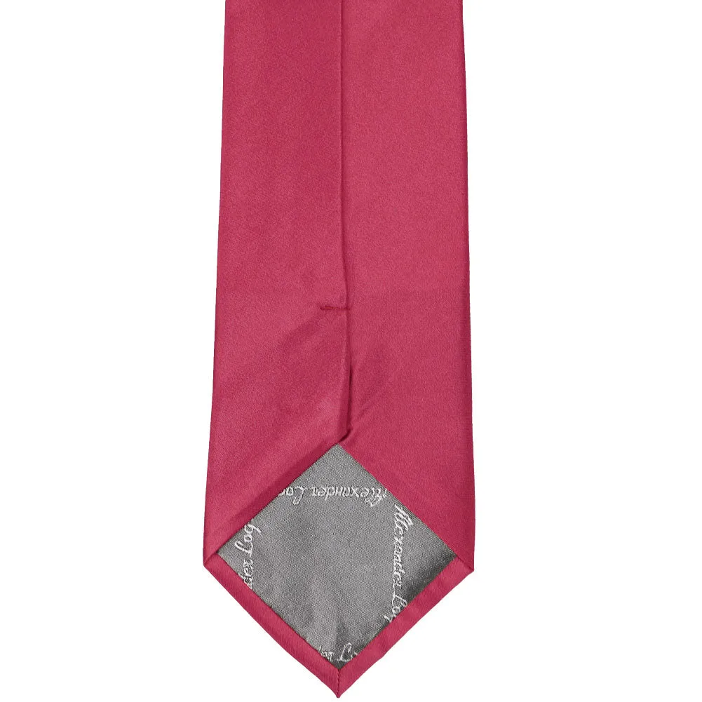 Ruby Red Solid Color Necktie sold by TieMart product image thumbnail 4