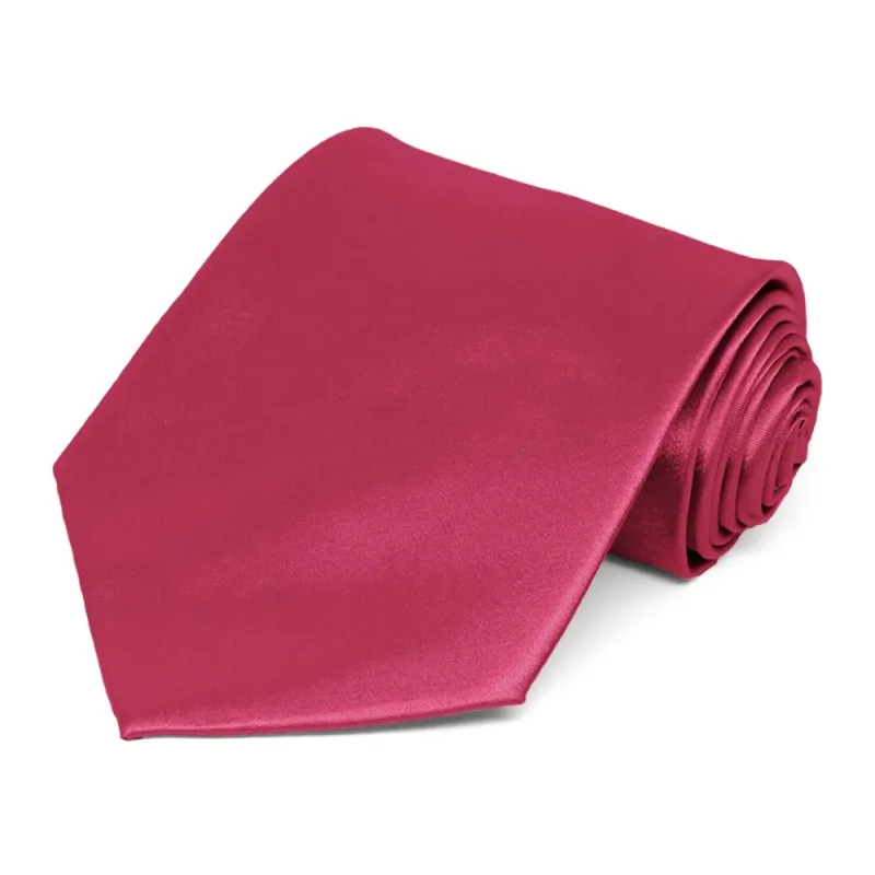 Ruby Red Solid Color Necktie sold by TieMart