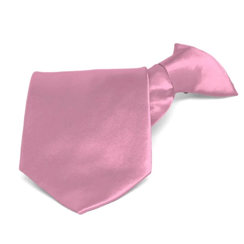 Antique Pink Solid Color Clip-On Tie sold by TieMart