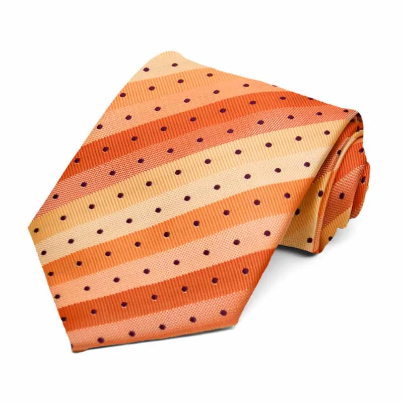Orange Manchester Striped Necktie sold by TieMart