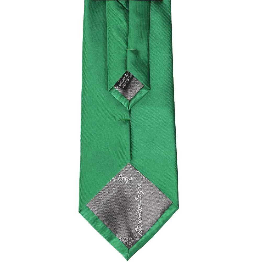 Kelly Green Solid Color Clip-On Tie sold by TieMart product image thumbnail 5