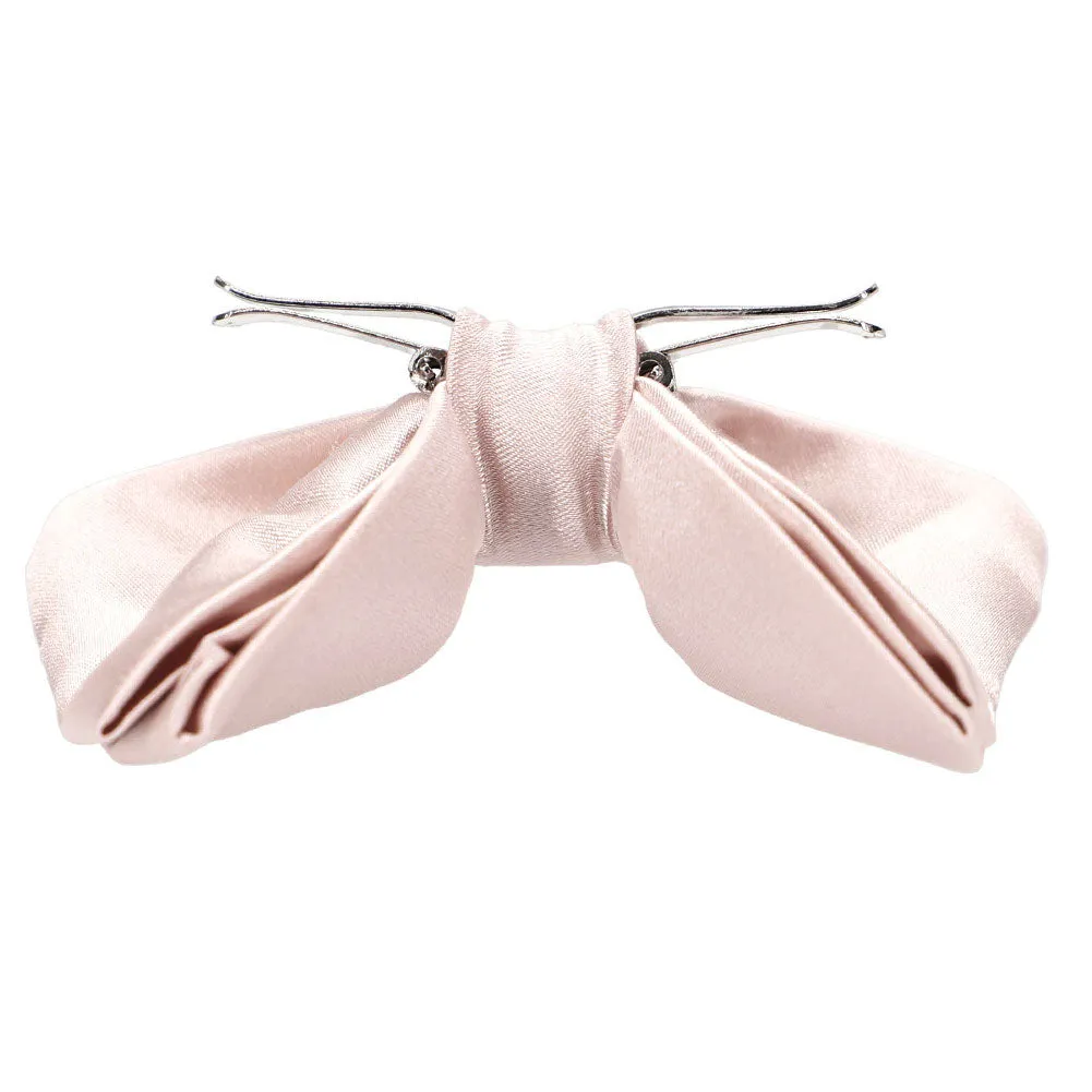 Tea Rose Pink Clip-On Bow Tie sold by TieMart product image thumbnail 2
