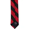 Red and Black Striped Skinny Tie, 2" Width sold by TieMart