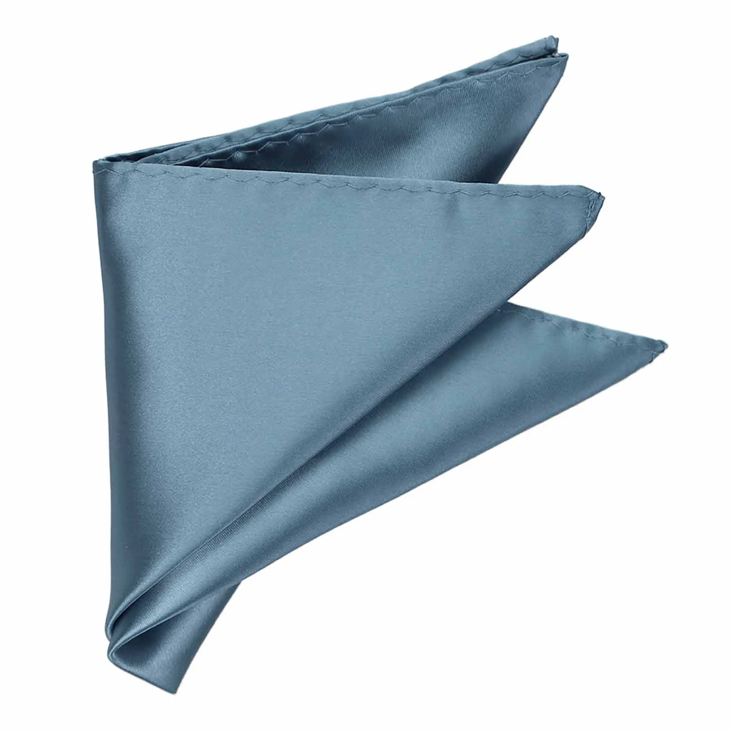 Serene Blue Premium Pocket Square sold by TieMart product image thumbnail 3