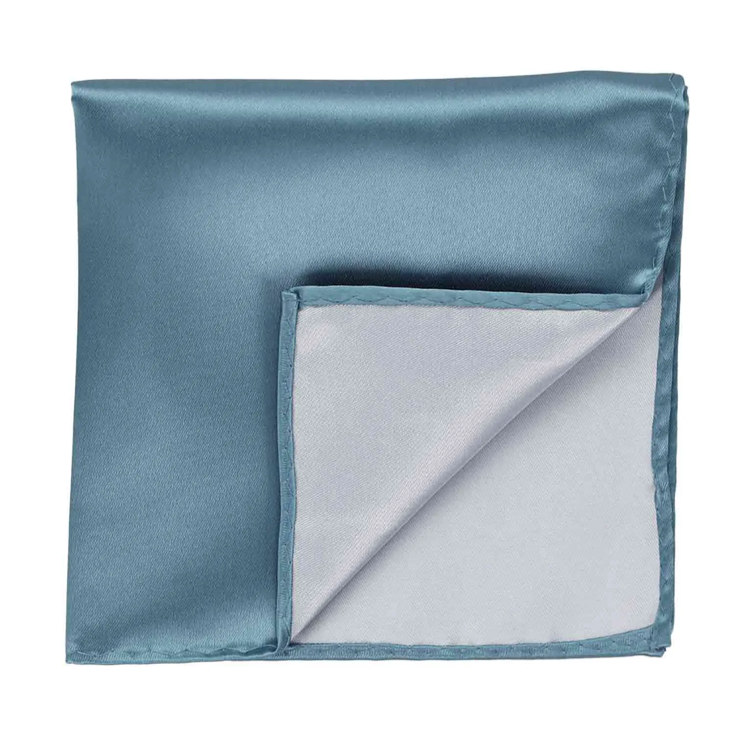 Serene Blue Premium Pocket Square sold by TieMart product image thumbnail 2