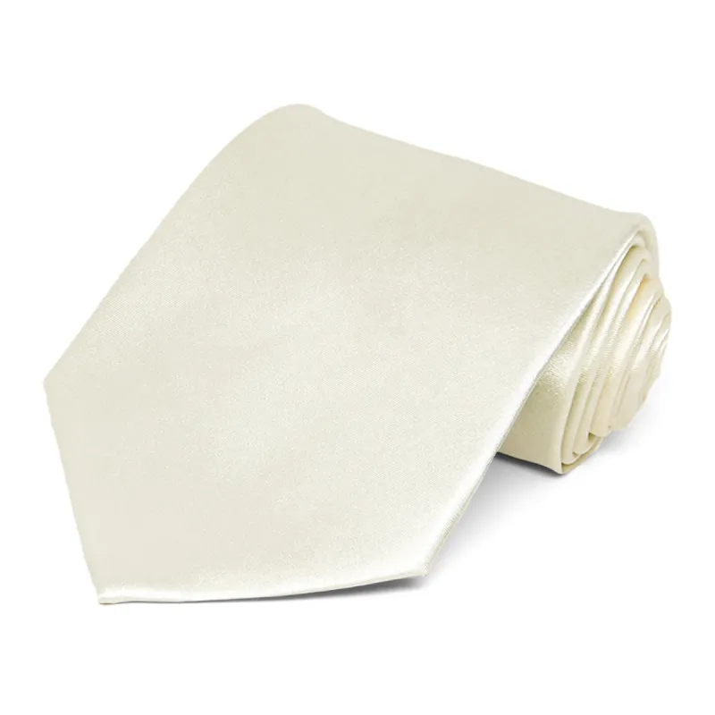 Pearl Extra Long Solid Color Necktie sold by TieMart