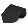 Black Extra Long Solid Color Necktie sold by TieMart