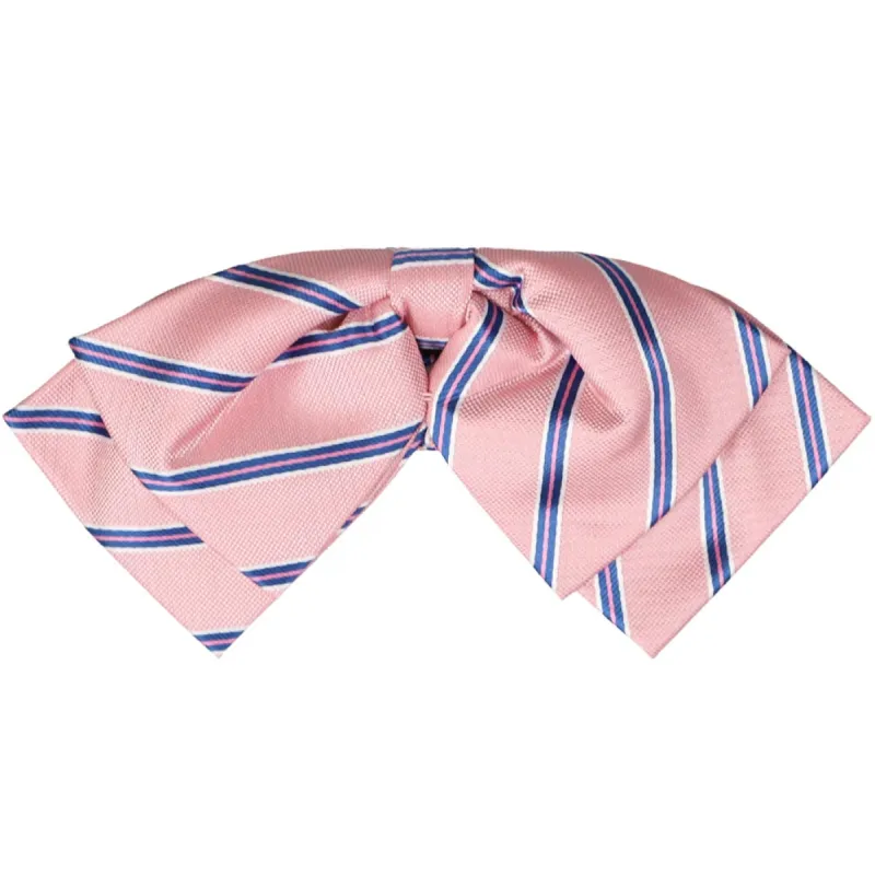 Vintage Pink Melvin Striped Floppy Bow Tie sold by TieMart