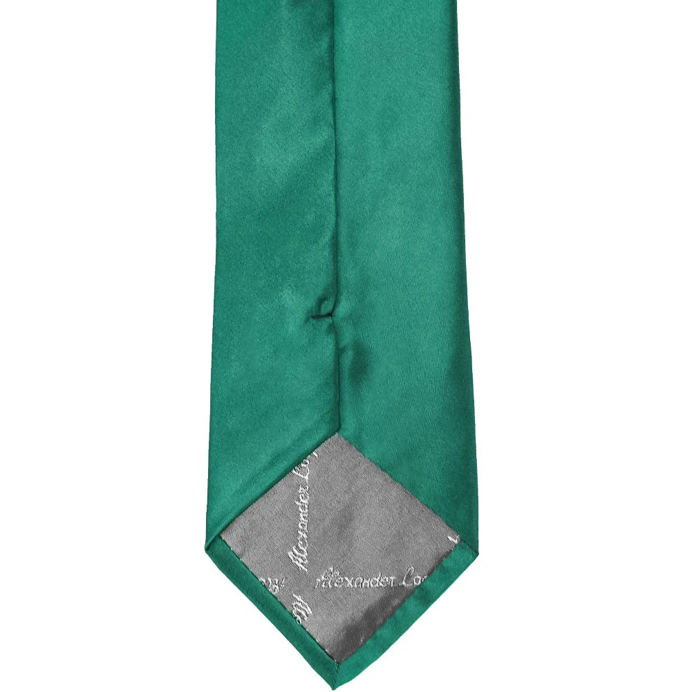 Jade Extra Long Solid Color Necktie sold by TieMart product image thumbnail 3