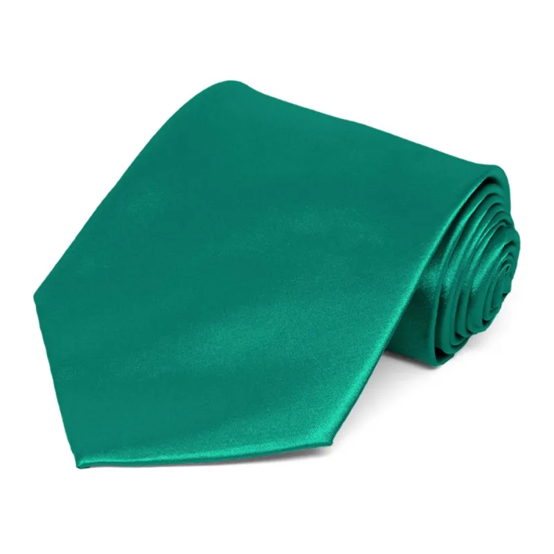 Jade Extra Long Solid Color Necktie sold by TieMart