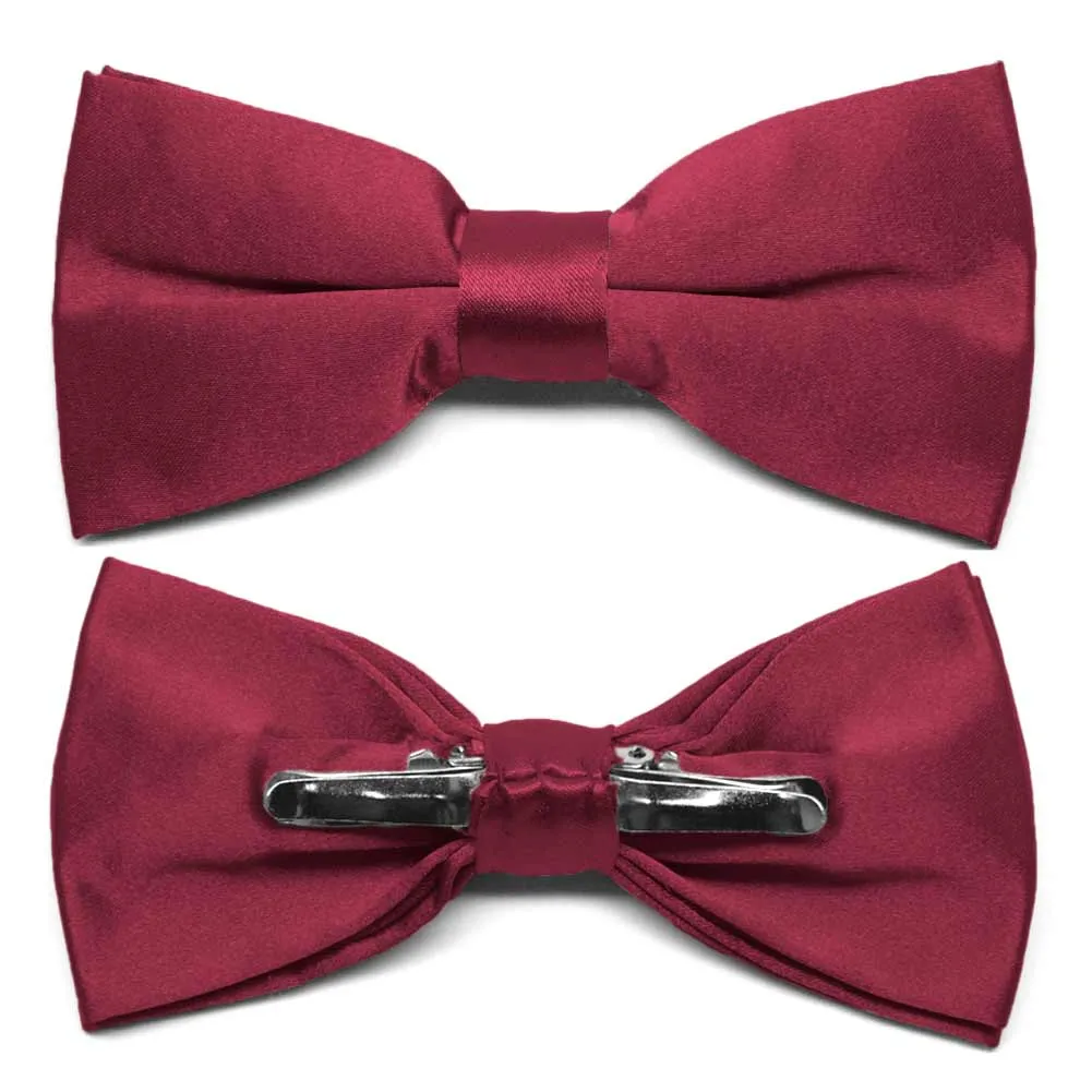 Claret Clip-On Bow Tie sold by TieMart