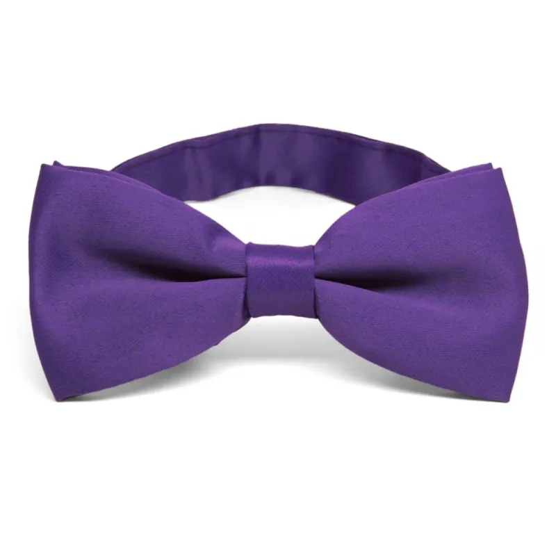 Medium Purple Band Collar Bow Tie sold by TieMart