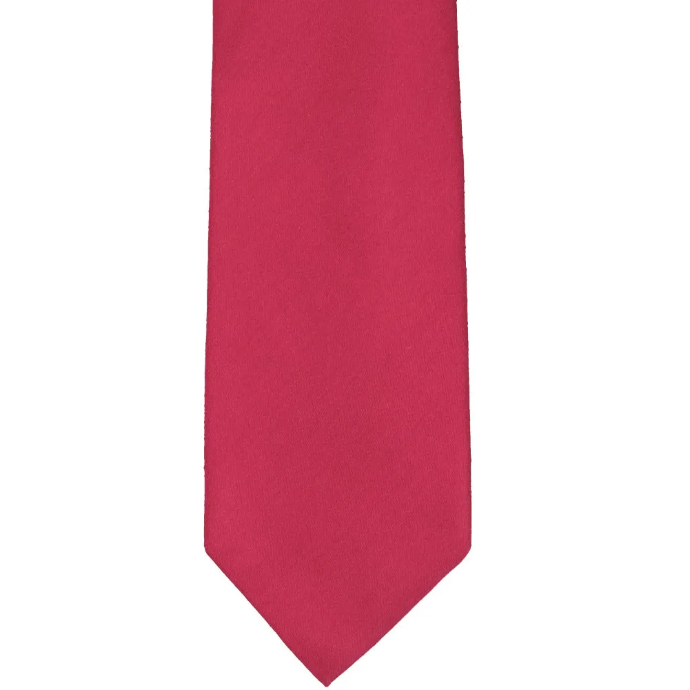Red Cotton/Silk Necktie sold by TieMart product image thumbnail 2