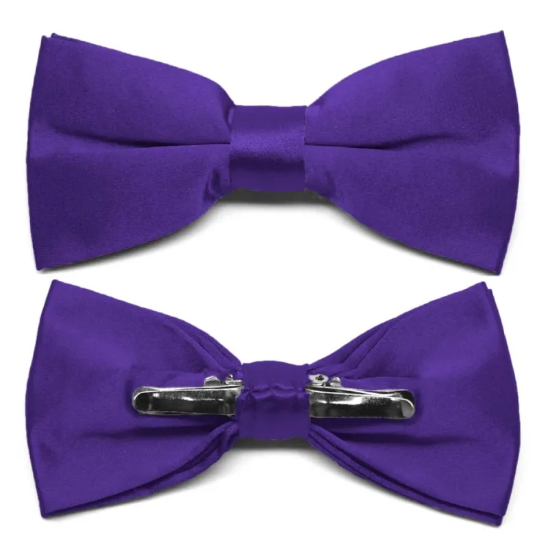 Amethyst Purple Clip-On Bow Tie sold by TieMart