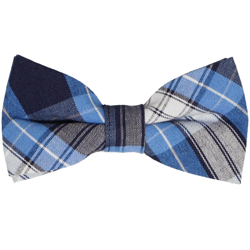 Blue Plaid Bow Tie sold by TieMart