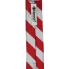 Red and Silver Striped Skinny Tie, 2" Width sold by TieMart