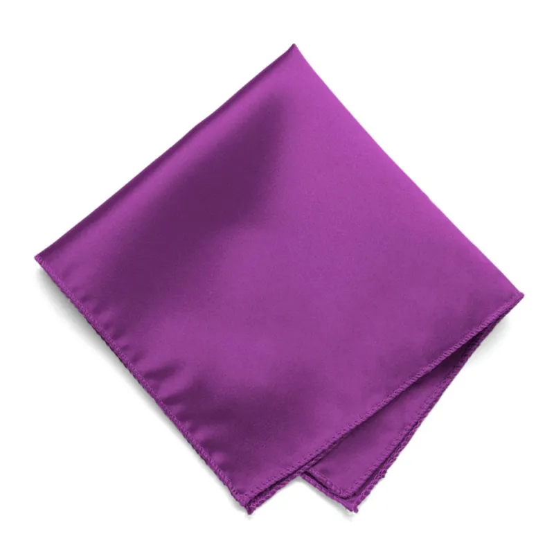 Dark Orchid Solid Color Pocket Square sold by TieMart