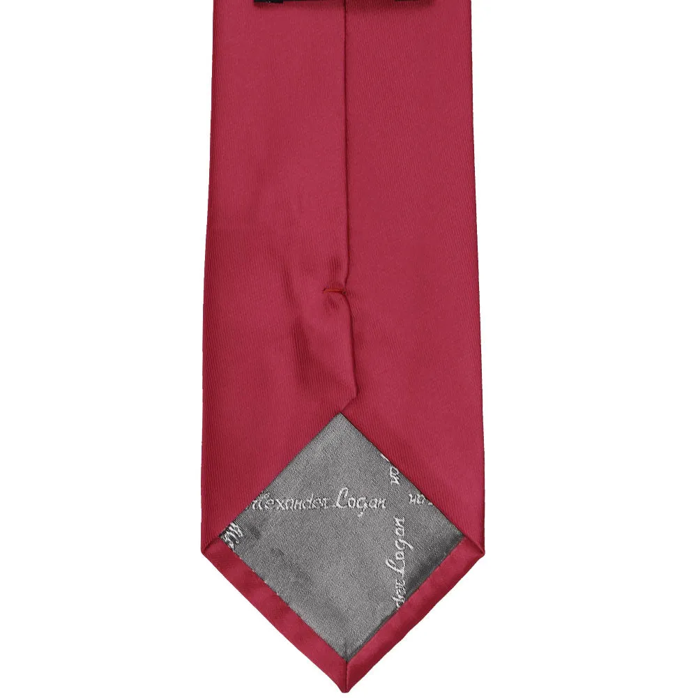 Crimson Red Extra Long Solid Color Necktie sold by TieMart product image thumbnail 3