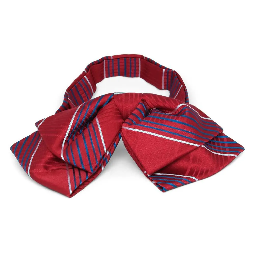 Dark Red Jeffrey Plaid Floppy Bow Tie sold by TieMart
