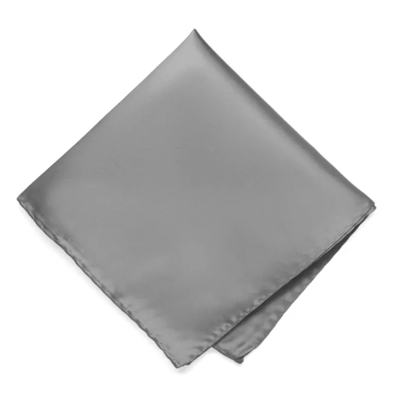 Gray Premium Pocket Square sold by TieMart