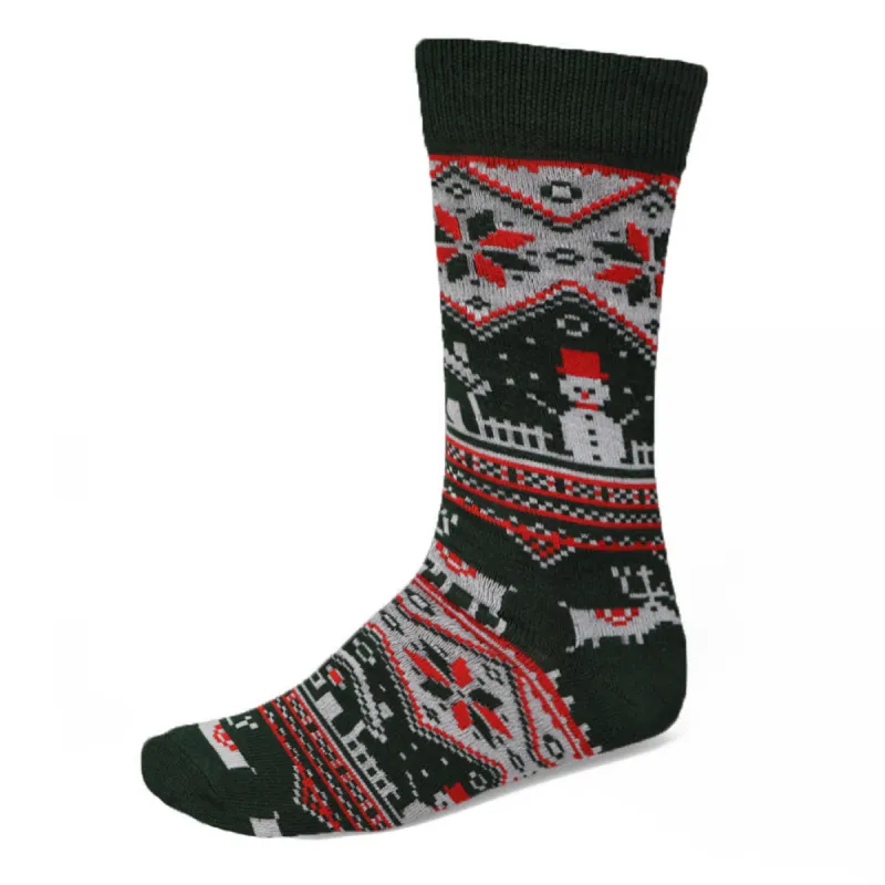 Men's Hunter Green Winter Sweater Socks sold by TieMart