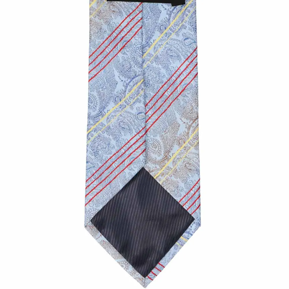 Powder Blue Alden Paisley Necktie sold by TieMart product image thumbnail 3