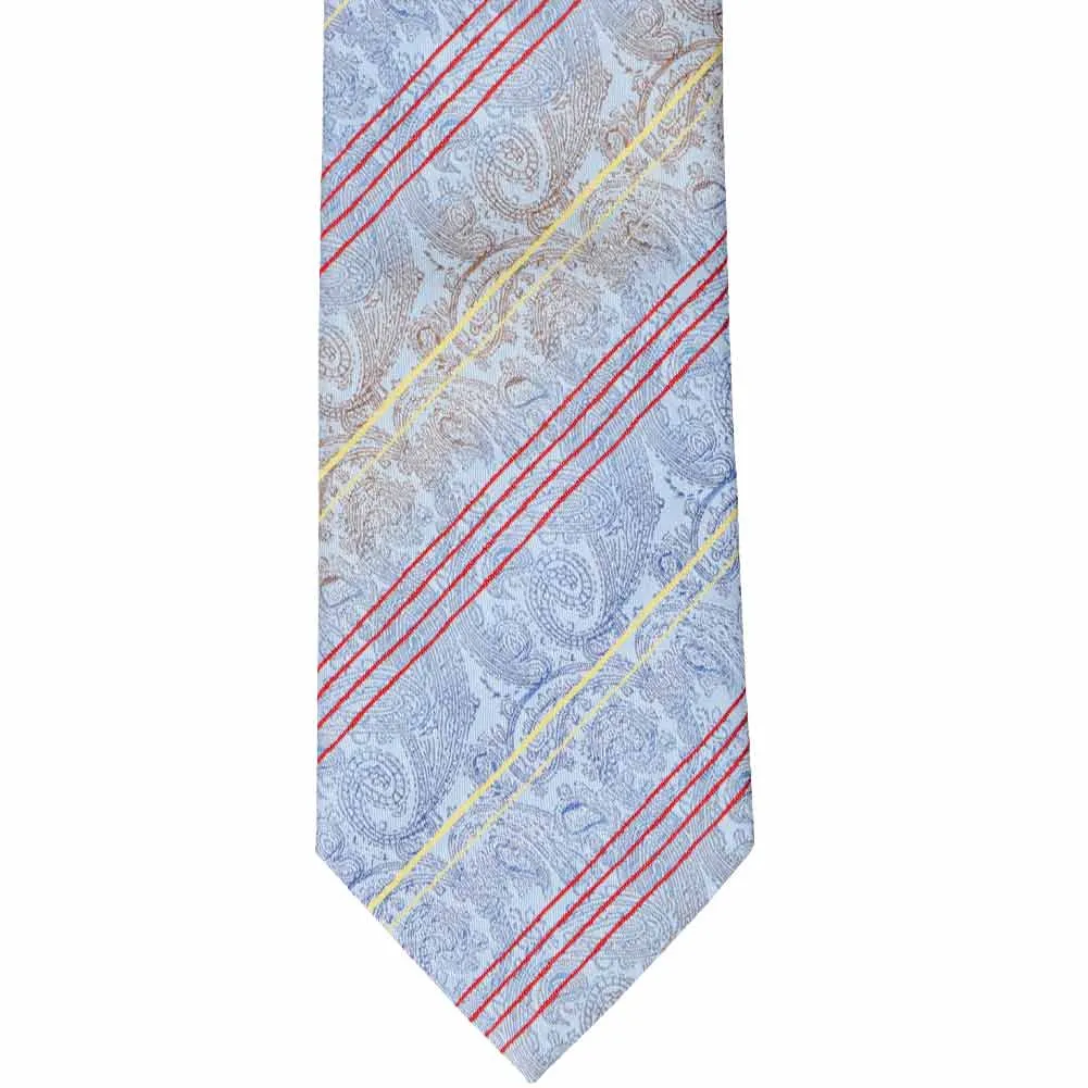 Powder Blue Alden Paisley Necktie sold by TieMart product image thumbnail 2