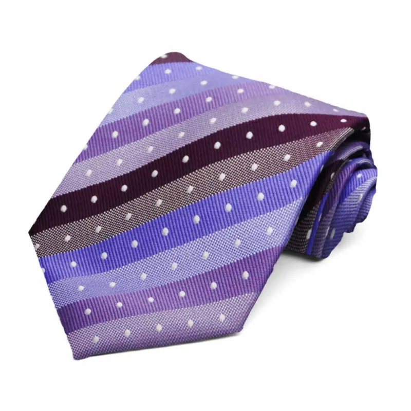 Purple Manchester Striped Necktie sold by TieMart