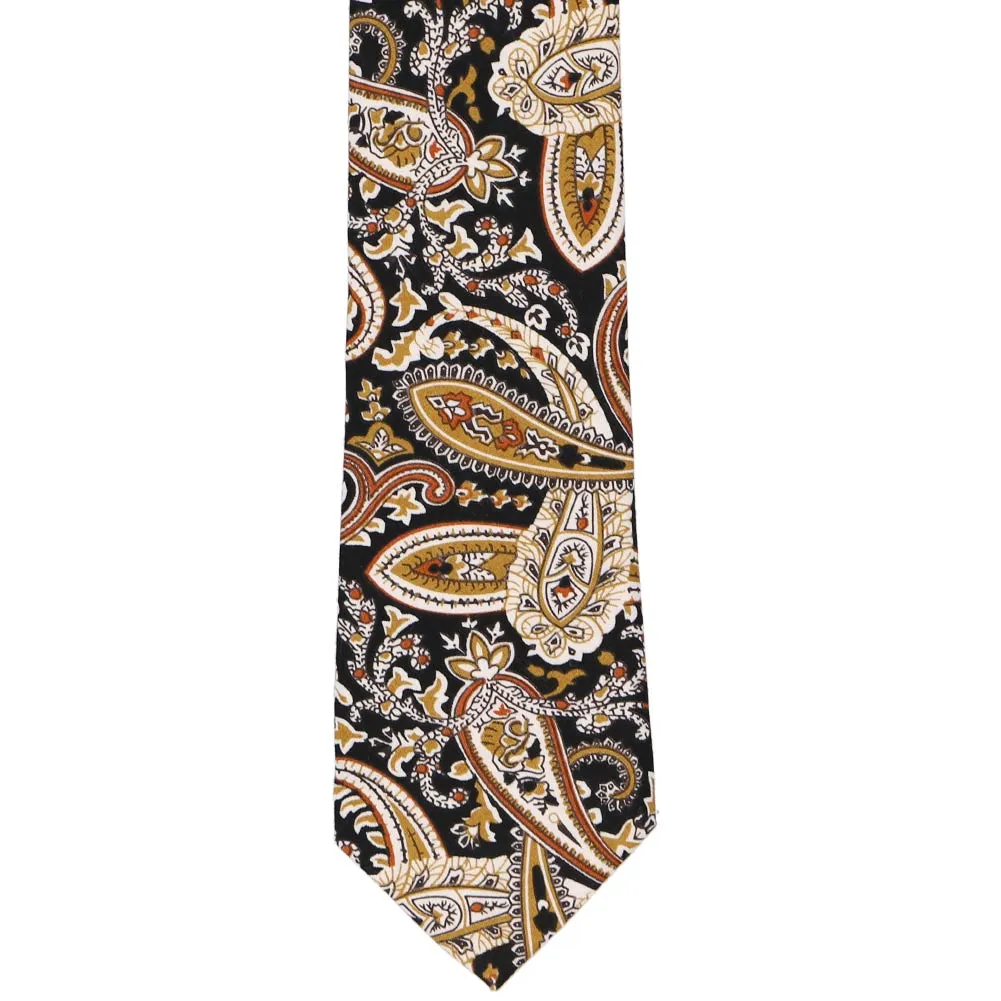 Ballard Paisley Cotton Slim Tie, 2.5" Width sold by TieMart product image thumbnail 2